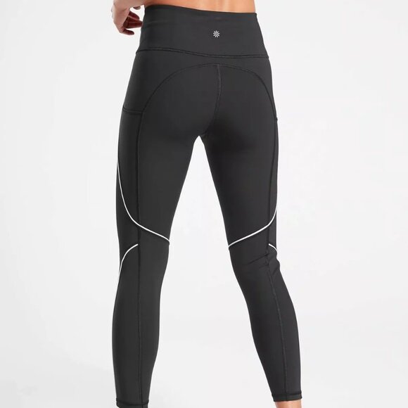 Athleta Women's Black Tailwind Reflective High Rise 7/8" Leggings -Size M Medium - Picture 5 of 5